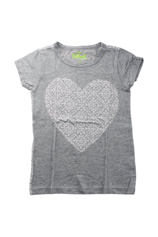 A Grey Short Sleeve T Shirts from Crewcuts in size 4T for girl. (Front View)