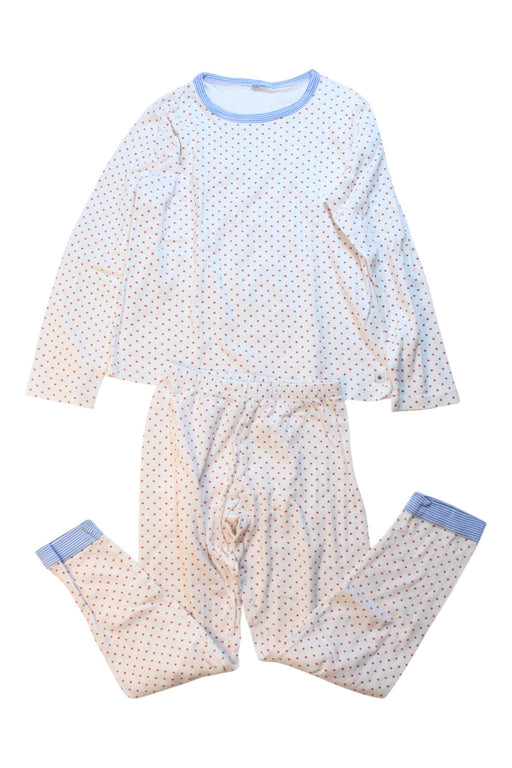 A White Pyjama Sets from Petit Bateau in size 10Y for girl. (Front View)