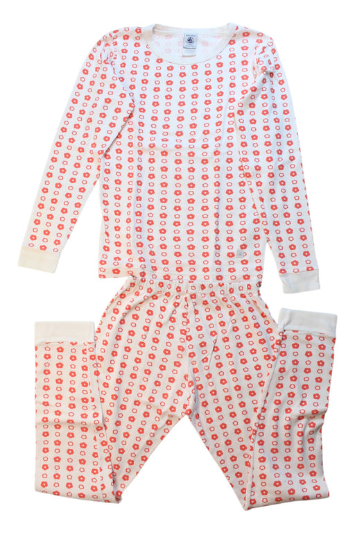 A White Pyjama Sets from Petit Bateau in size 10Y for girl. (Front View)