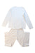 A White Pyjama Sets from Petit Bateau in size 10Y for girl. (Back View)