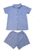 A Blue Shorts Sets from Petit Bateau in size 6T for boy. (Front View)