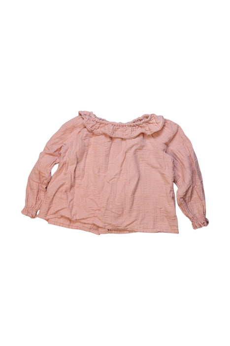 A Pink Long Sleeve Tops from Bonton in size 2T for girl. (Back View)