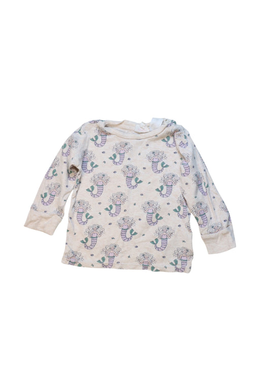 A Beige Long Sleeve Tops from Seed in size 2T for girl. (Front View)