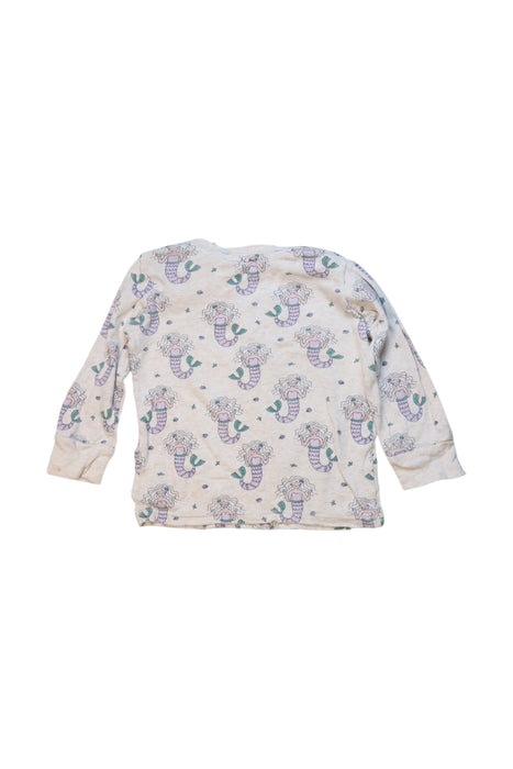 A Beige Long Sleeve Tops from Seed in size 2T for girl. (Back View)