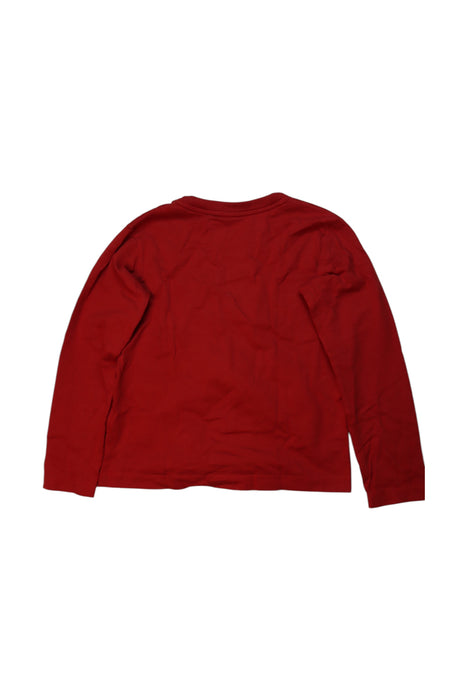 A Red Long Sleeve T Shirts from Petit Bateau in size 8Y for boy. (Back View)