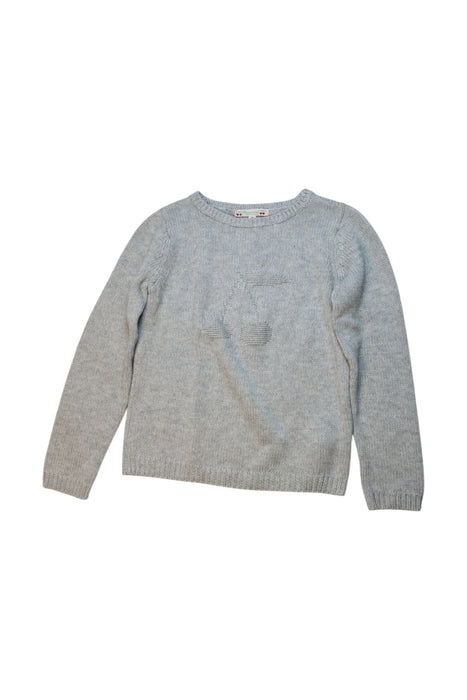 A Grey Knit Sweaters from Bonpoint in size 8Y for girl. (Front View)