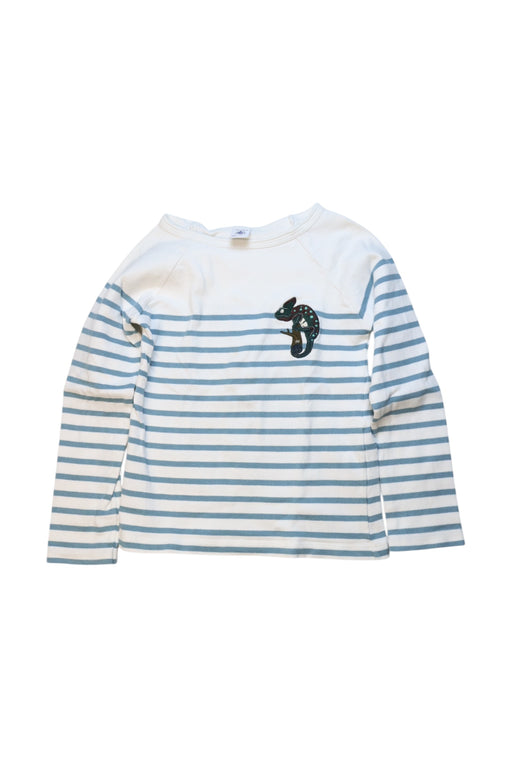 A White Long Sleeve T Shirts from Petit Bateau in size 8Y for girl. (Front View)