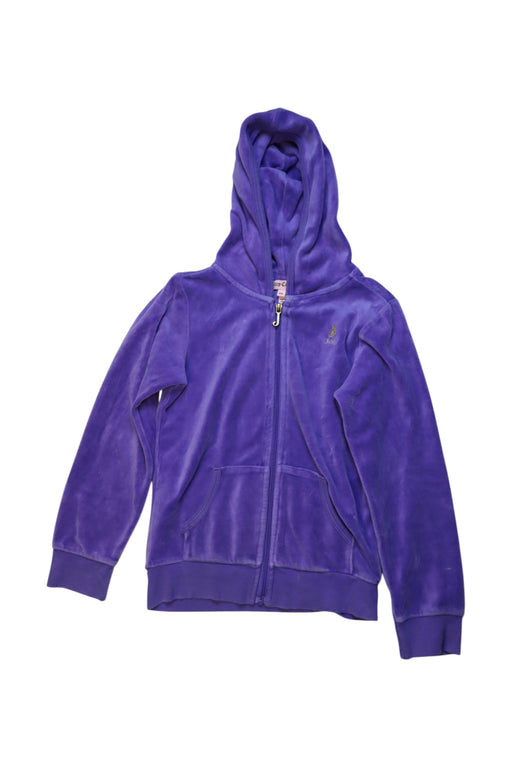 A Purple Hooded Sweatshirts from Juicy Couture in size 6T for girl. (Front View)