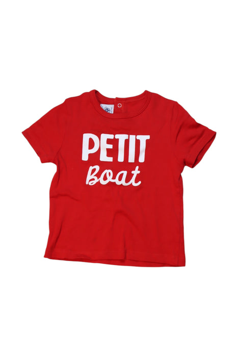 A Red Short Sleeve T Shirts from Petit Bateau in size 18-24M for boy. (Front View)