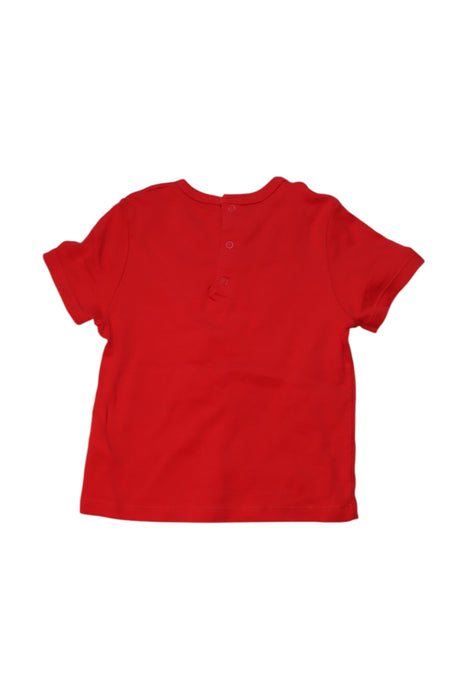 A Red Short Sleeve T Shirts from Petit Bateau in size 18-24M for boy. (Back View)