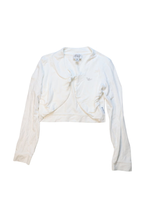 A White Long Sleeve Tops from Armani in size 7Y for girl. (Front View)