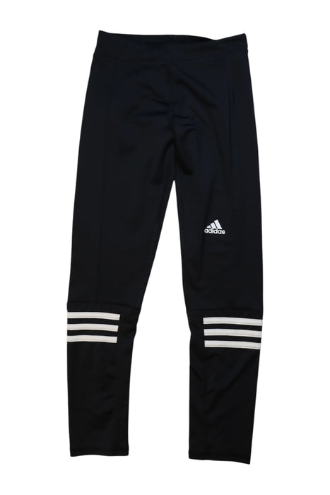 A Black Active Pants from Adidas in size 8Y for girl. (Front View)