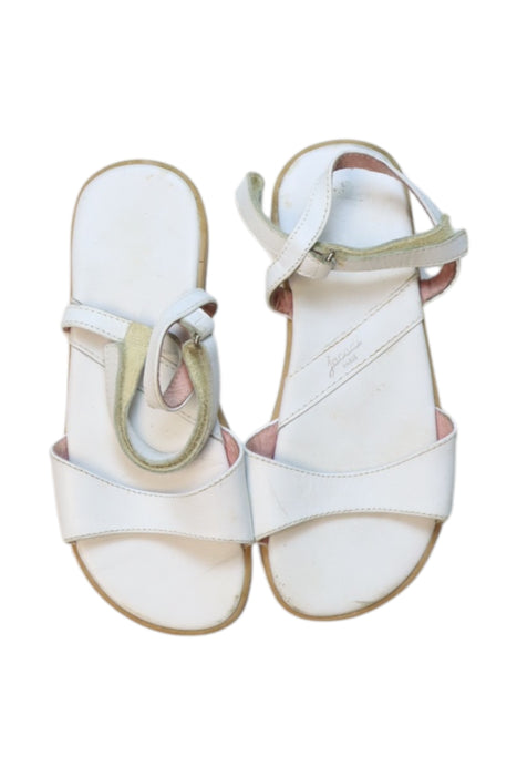 A White Sandals from Jacadi in size 7Y for girl. (Back View)