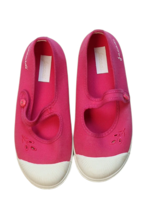 A Pink Flats from Jacadi in size 5T for girl. (Back View)