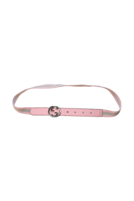 A Pink Belts from Gucci in size O/S for girl. (Front View)