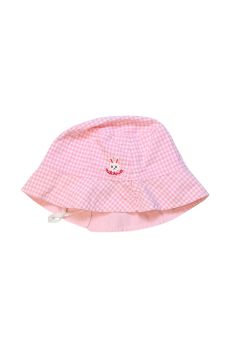 A Pink Sun Hats from Miki House in size 18-24M for girl. (Front View)