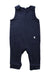 A Navy Sleveless Rompers from Mori in size 3-6M for neutral. (Front View)