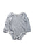 A Grey Long Sleeve Bodysuits from Mori in size 3-6M for neutral. (Front View)