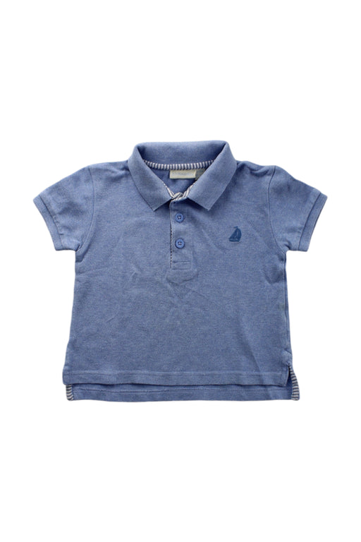 A Blue Short Sleeve Polos from Jojo Maman Bébé in size 6-12M for neutral. (Front View)