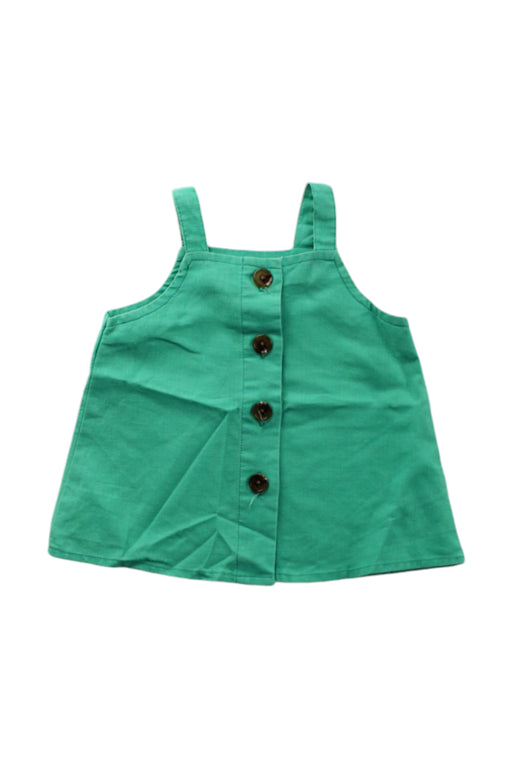 A Green Sleeveless Tops from Seed in size 3-6M for neutral. (Front View)