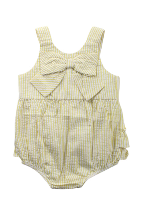 A Yellow Sleeveless Rompers from Rare Editions in size 3-6M for girl. (Front View)