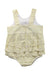 A Yellow Sleeveless Rompers from Rare Editions in size 3-6M for girl. (Back View)