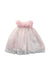 A Pink Sleeveless Dresses from Miniclasix in size 3-6M for girl. (Front View)