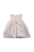 A Pink Sleeveless Dresses from Miniclasix in size 3-6M for girl. (Back View)