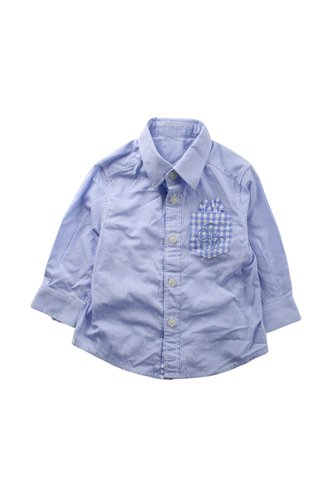 A Blue Long Sleeve Shirts from Nicholas & Bears in size 6-12M for boy. (Front View)