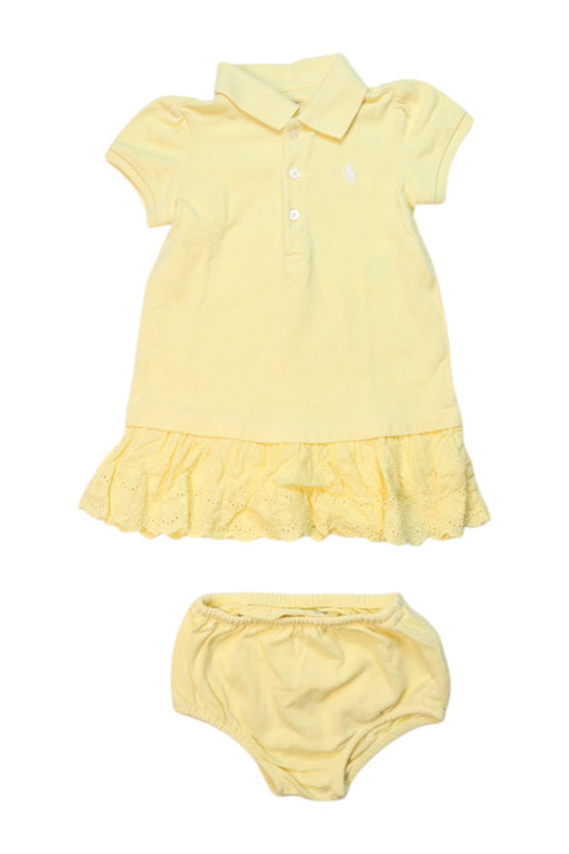 A Yellow Dress Sets from Ralph Lauren in size 6-12M for girl. (Front View)