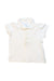 A White Short Sleeve Polos from Ralph Lauren in size 6-12M for girl. (Front View)