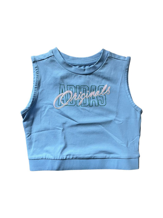 A Blue Sleeveless Tops from Adidas in size 10Y for girl. (Front View)