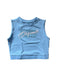 A Blue Sleeveless Tops from Adidas in size 10Y for girl. (Front View)