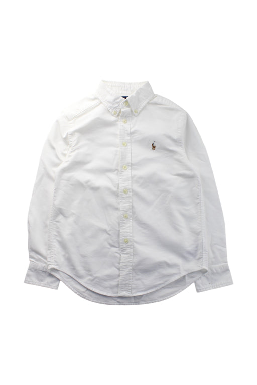 A White Long Sleeve Shirts from Polo Ralph Lauren in size 8Y for boy. (Front View)