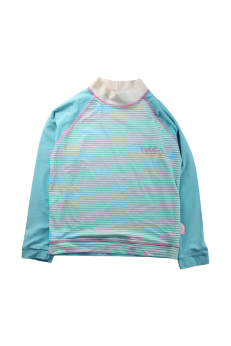 A Blue Rash Guards from Platypus in size 8Y for neutral. (Front View)