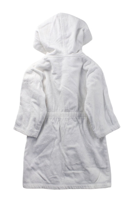 A White Bathrobes from Petit Bateau in size 2T for neutral. (Back View)