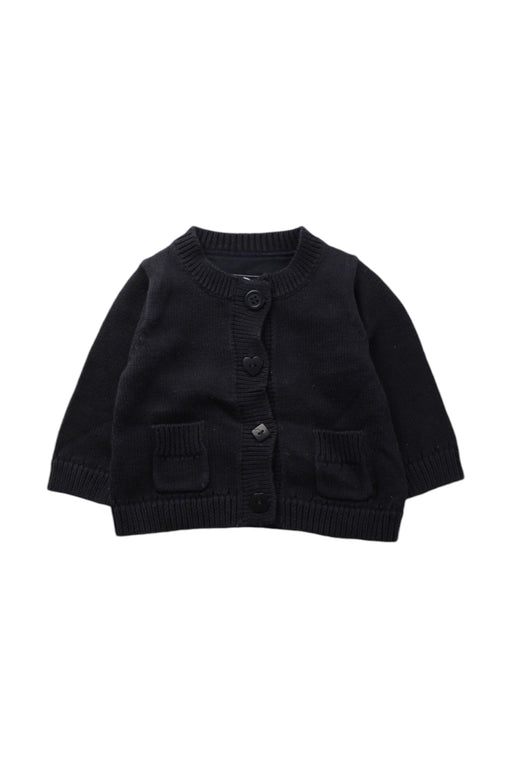 A Black Cardigans from Petit Bateau in size 3-6M for neutral. (Front View)