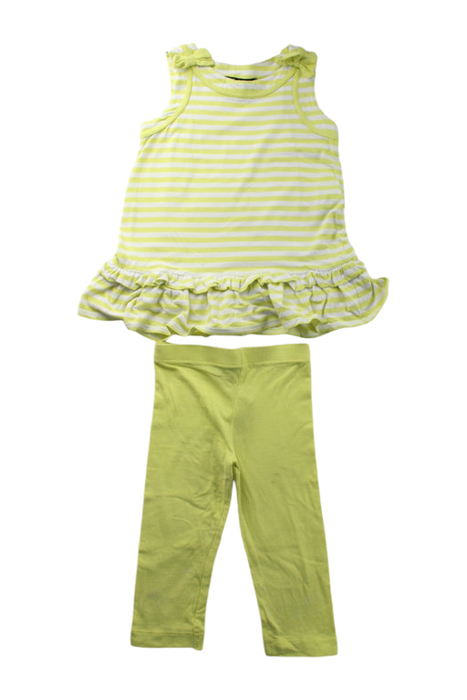 A Yellow Leggings Sets from Lili Gaufrette in size 4T for girl. (Front View)