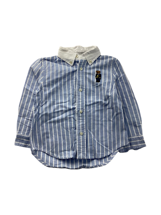 A Blue Long Sleeve Shirts from Ralph Lauren in size 2T for boy. (Front View)