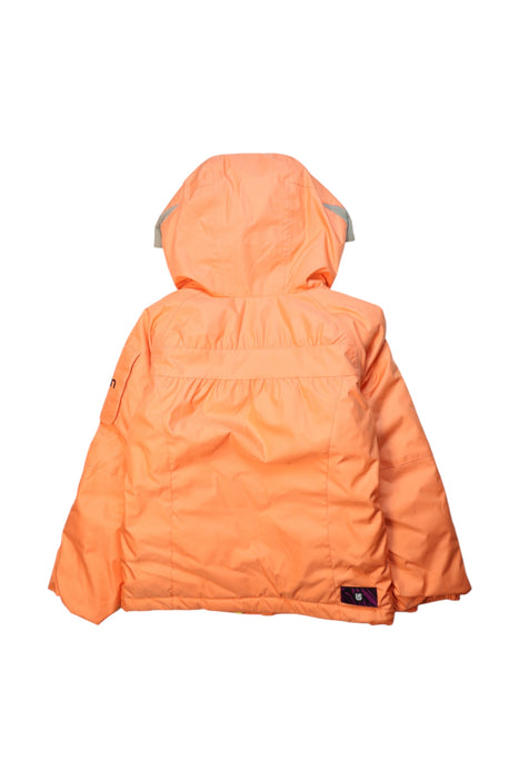 A Orange Ski Jackets from Burton in size 5T for girl. (Back View)