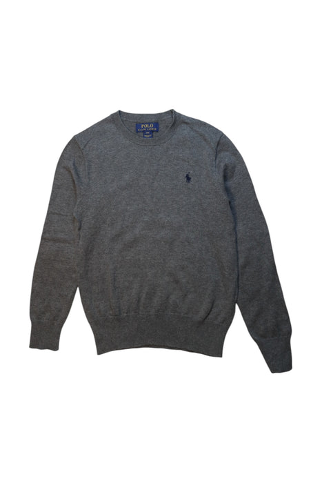 A Grey Knit Sweaters from Polo Ralph Lauren in size 8Y for boy. (Front View)