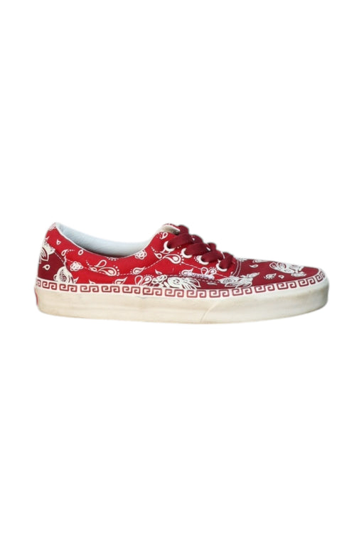 A Red Sneakers from Vans in size 12Y for neutral. (Front View)