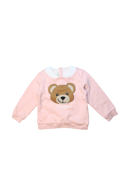 A Pink Crewneck Sweatshirts from Fendi in size 18-24M for girl. (Front View)