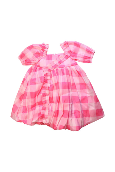 A Pink Short Sleeve Dresses from Seed in size 2T for girl. (Front View)