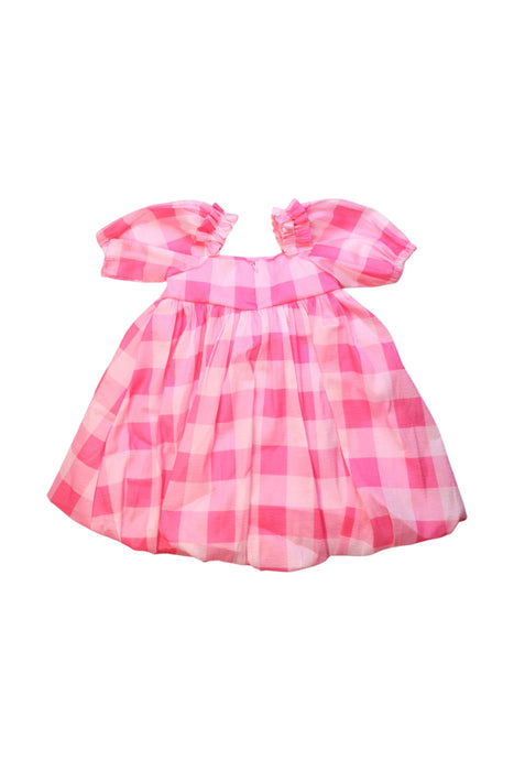 A Pink Short Sleeve Dresses from Seed in size 2T for girl. (Back View)