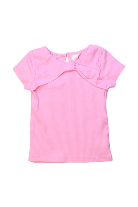 A Pink Short Sleeve Tops from Seed in size 3T for girl. (Front View)