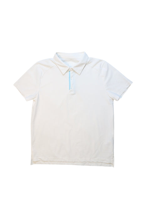 A White Short Sleeve Polos from Moody Tiger in size 7Y for boy. (Front View)