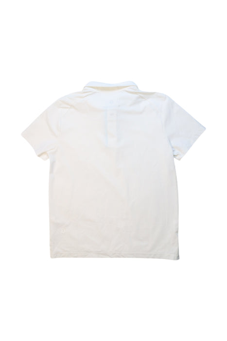 A White Short Sleeve Polos from Moody Tiger in size 7Y for boy. (Back View)