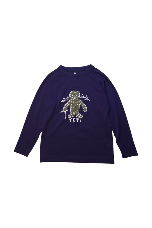 A Navy Long Sleeve T Shirts from Mont-bell in size 5T for girl. (Front View)