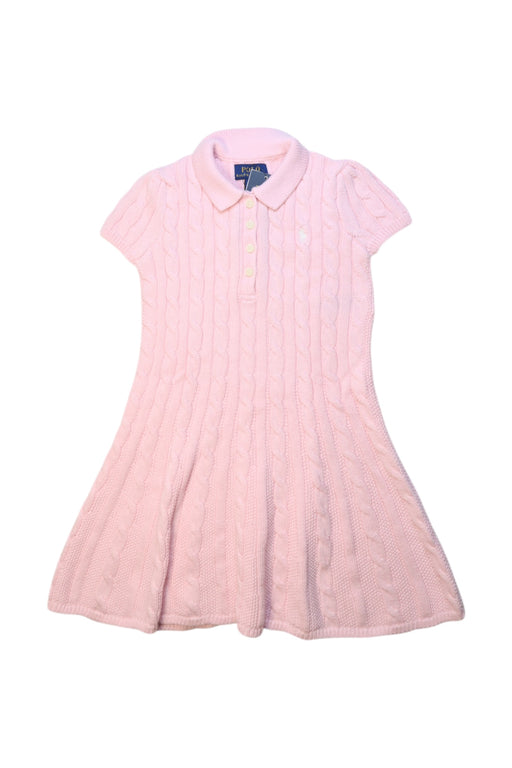 A Pink Sweater Dresses from Polo Ralph Lauren in size 4T for girl. (Front View)